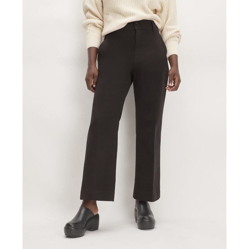 Everlane Women's Organic Kick Flare Pant in Black, Size 4, Cotton